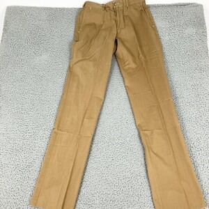 Bills Khakis Model 3 Pants Mens 33x36 Brown Trim Fit Plain Front Cotton USA
